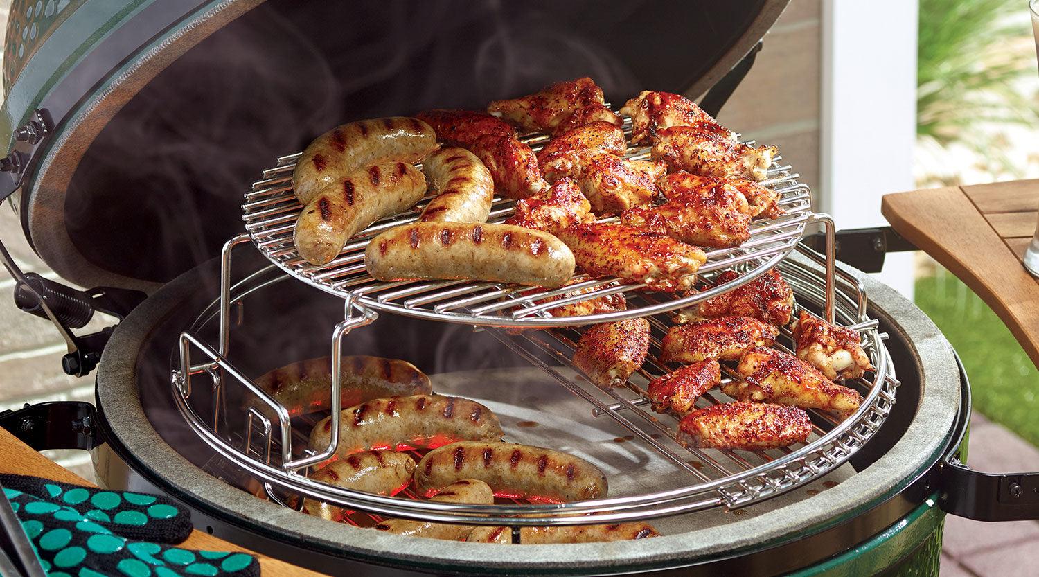 Voorkant -Grill Koning big green egg sausage